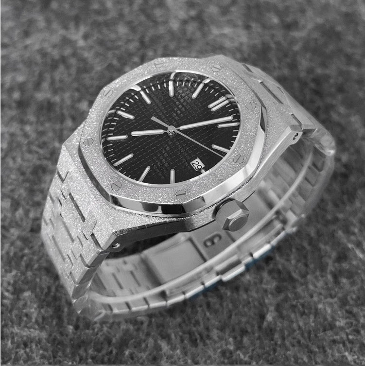 Elan Simple Watch(luxury silver black)